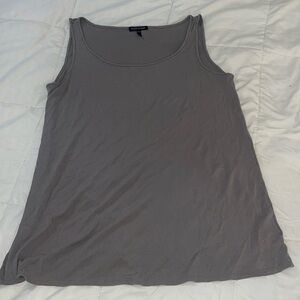 Eileen Fisher 100% Gray Silk Tank Top  size M